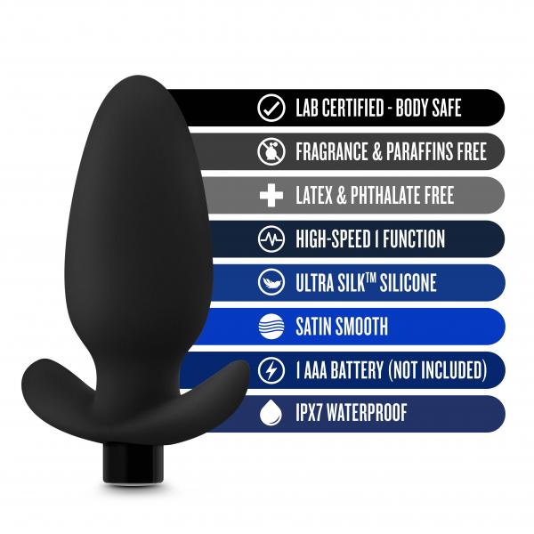 Anal Adventures Platinum- Silicone Saddle Plug- Black - Image 2