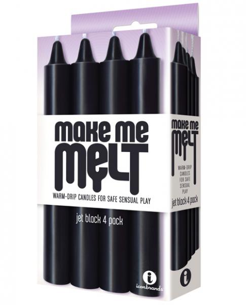 Make Me Melt Sensual Warm Drip Candles 4 Pack Black - Image 2