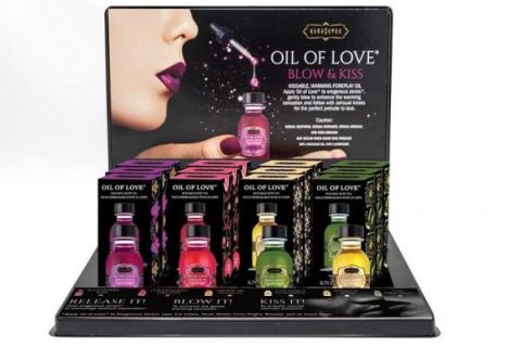 Kama Sutra Oil Of Love Display with Testers, 12 Count  .75 oz Bottles