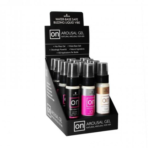 On For Her Arousal Gel Assorted 12 Piece Display