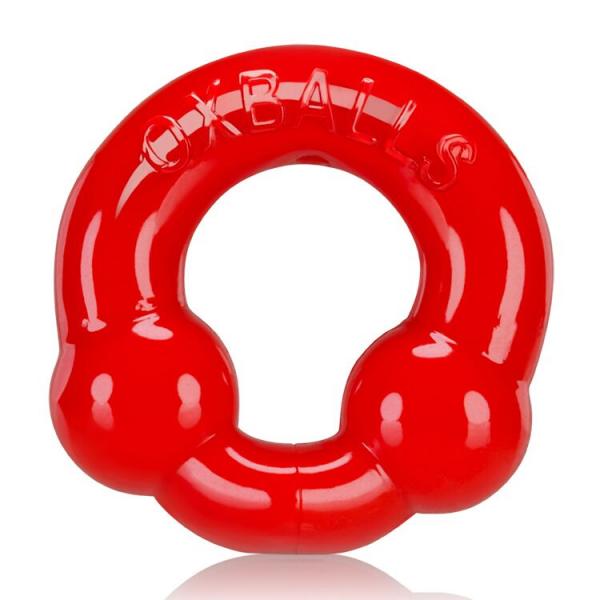 Oxballs Ultraballs Cock Ring Silver & Red Set - Image 3
