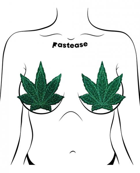 Pastease Pot Leaf Glitter Green Fuller Coverage - Image 3