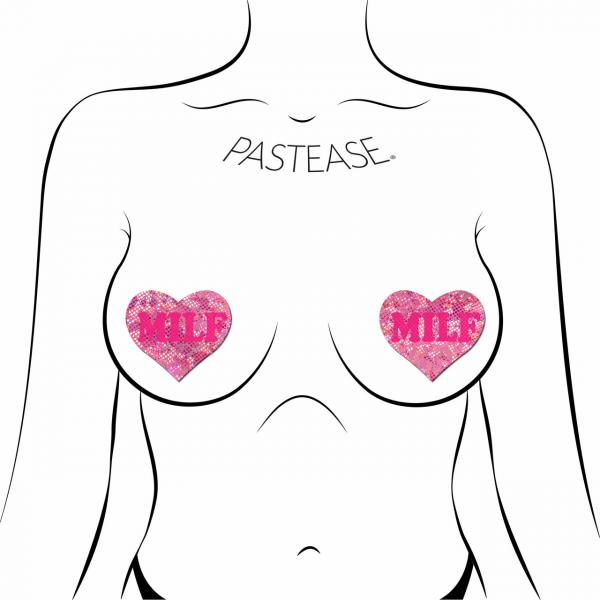 Pastease Love Milf Neon Pink Disco Heart - Image 2