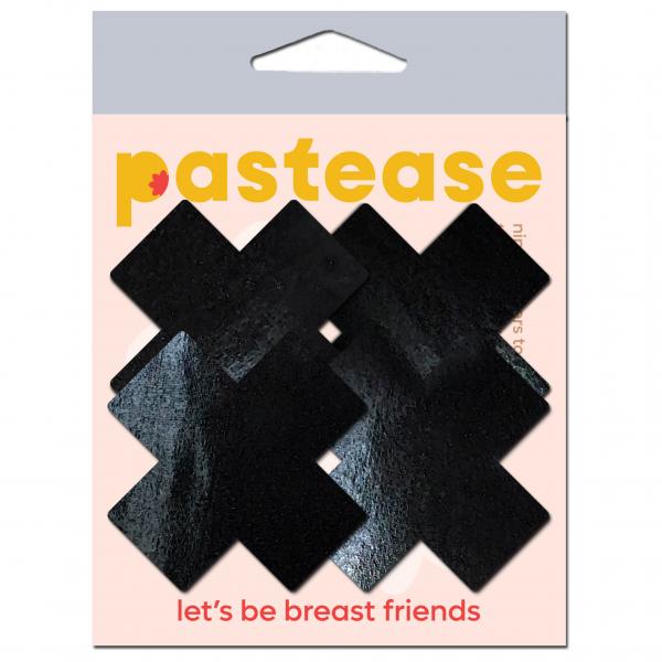 Pastease Petite Plus X Faux Latex Black Crosses - Image 2