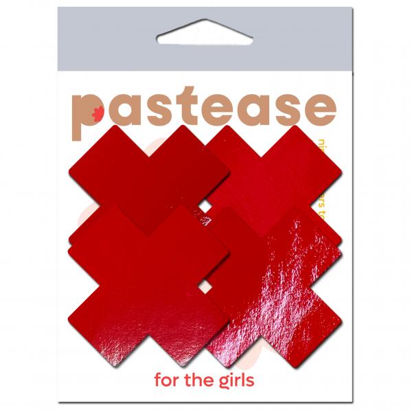 Pastease Petite Plus X Faux Latex Red Crosses - Image 2