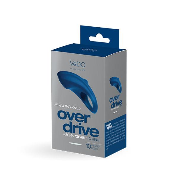 Vedo Overdrive Plus Rechargeable Cock Ring Blue - Image 3