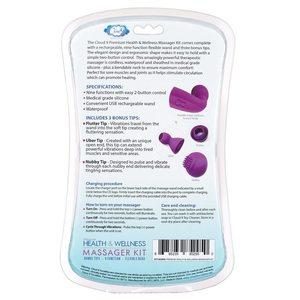 Cloud 9 Health & Wellness Wand Kit 9 Function Flexible Head Purple - Image 3