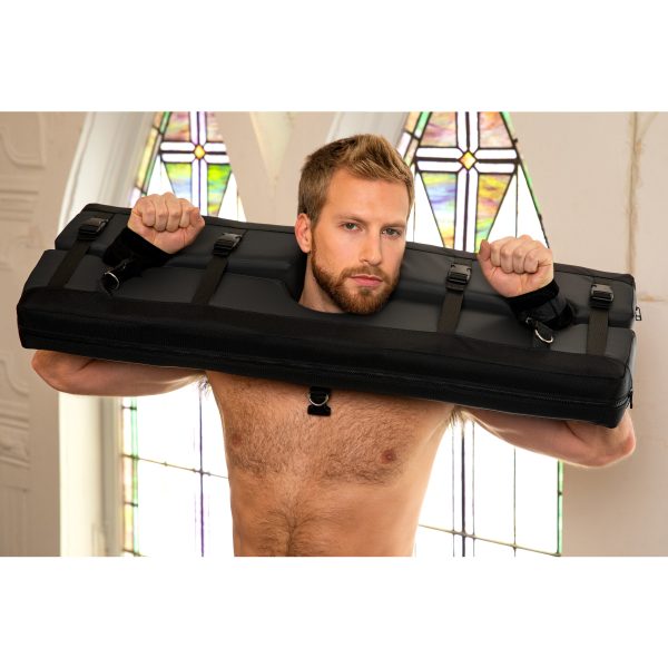 Bastion Bondage Stocks Black - non retail box - Image 4