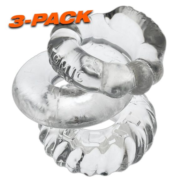 BONEMAKER 3-pack boner cockring kit - CLEAR - Image 4