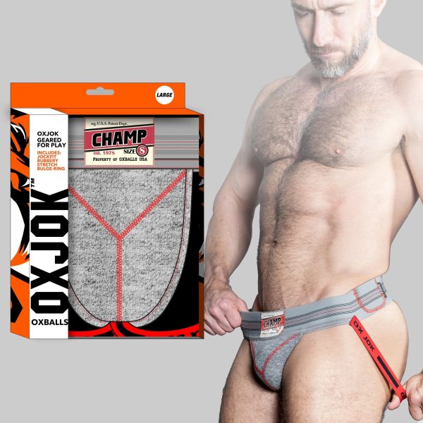 CHAMP, vintage sweatshirt jockstrap, GRAY HEATHER, LARGE - Image 3