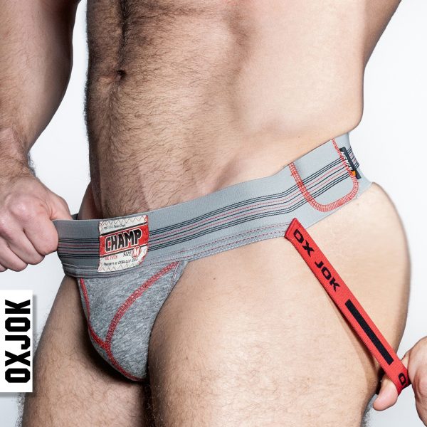 CHAMP, vintage sweatshirt jockstrap, GRAY HEATHER, SMALL - Image 4