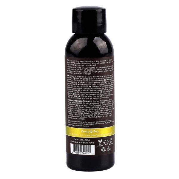 Hemp Seed Massage & Body Oil Nag Champa 2 fl oz / 60 ml - Image 3
