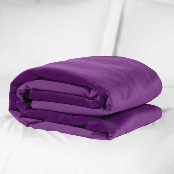 Fascinator Throw Purple Velvish - Travel Size - Image 3