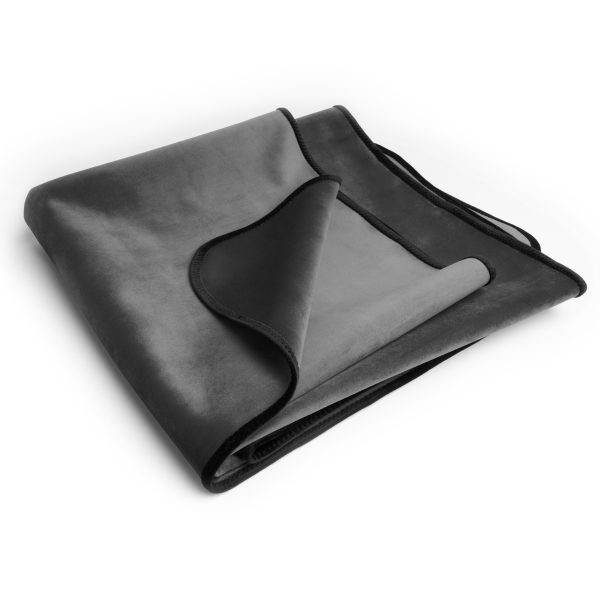 Fascinator Throw Grey Microvelvet - Travel Size - Image 4