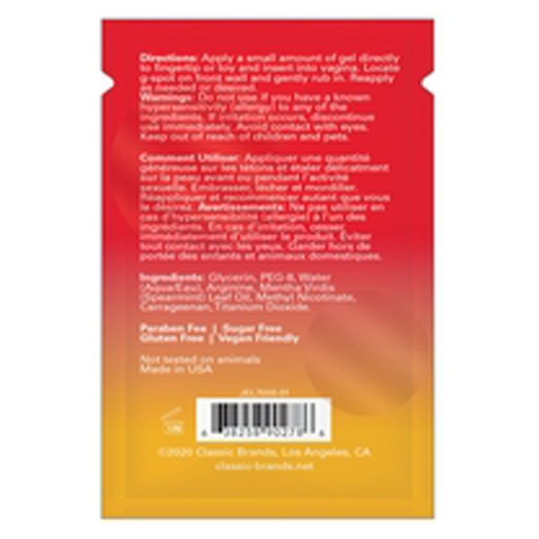 HAPPY GEE  COOLING PLEASURE GEL - FOIL - 0.03 fl oz | 1 mL - Image 2