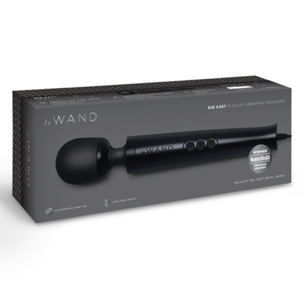 Die Cast Plug-In Vibrating Massager - Black - Image 2