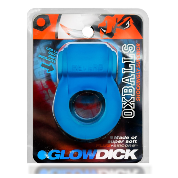 GLOWDICK, cockring with LED, BLUE ICE - Image 2