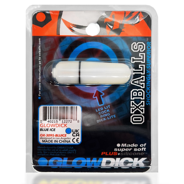 GLOWDICK, cockring with LED, BLUE ICE - Image 3