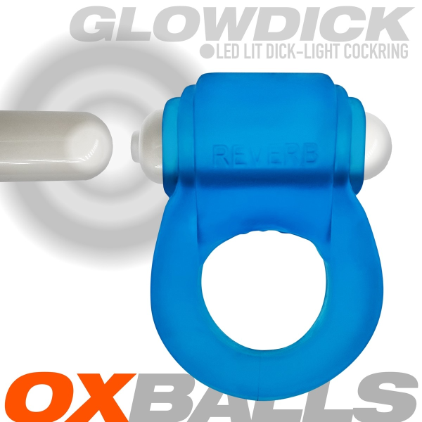 GLOWDICK, cockring with LED, BLUE ICE - Image 8