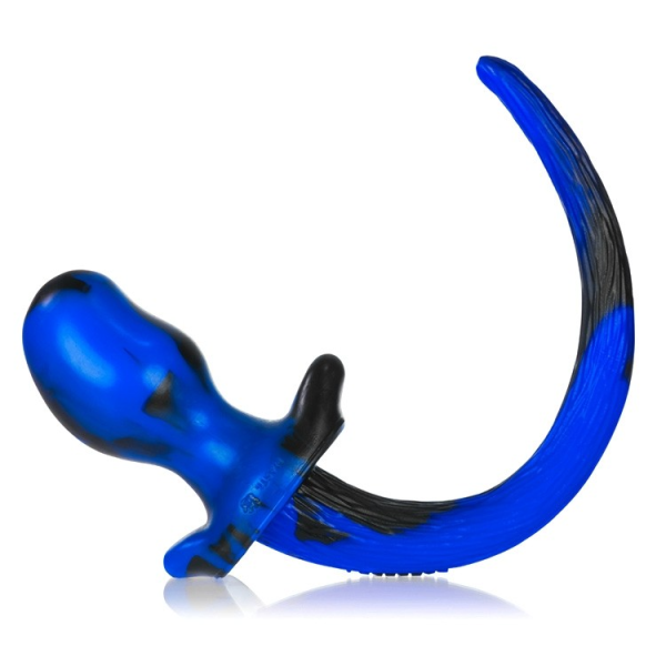 BULLDOG, puppy tail buttplug, POLICE SWIRL, Large - Image 5