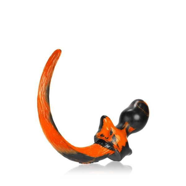 BULLDOG, puppy tail buttplug, ORANGE SWIRL, Large - Image 3