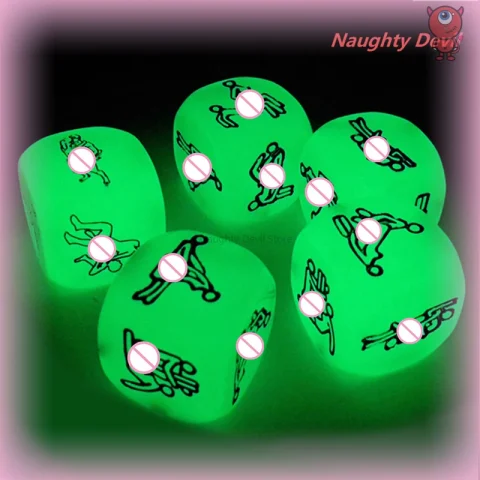 6 Sides Exotic Toys Luminous Sex Dice Toys for Couples Adults Games Romance Love Hunour Flirting Erotic Adult 18+ Sex Shop