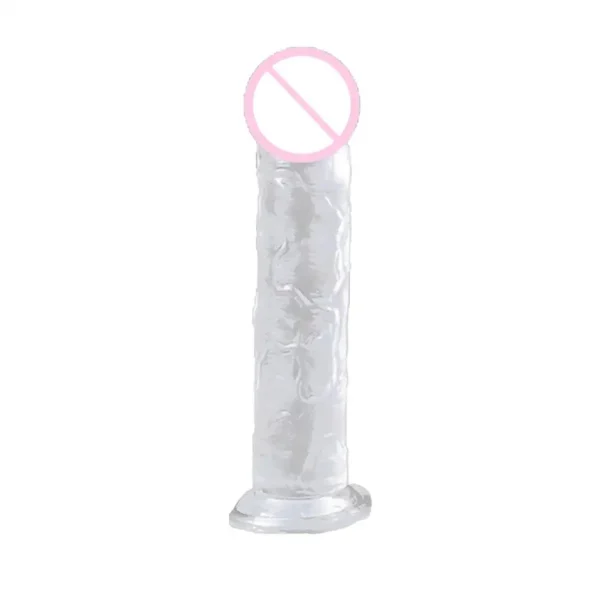 Transparent Dildo for Women Female G Spot Massage Soft Rubber Dildo for Female G-spot Stimulation for Solo or Couple Play Adult - Image 3