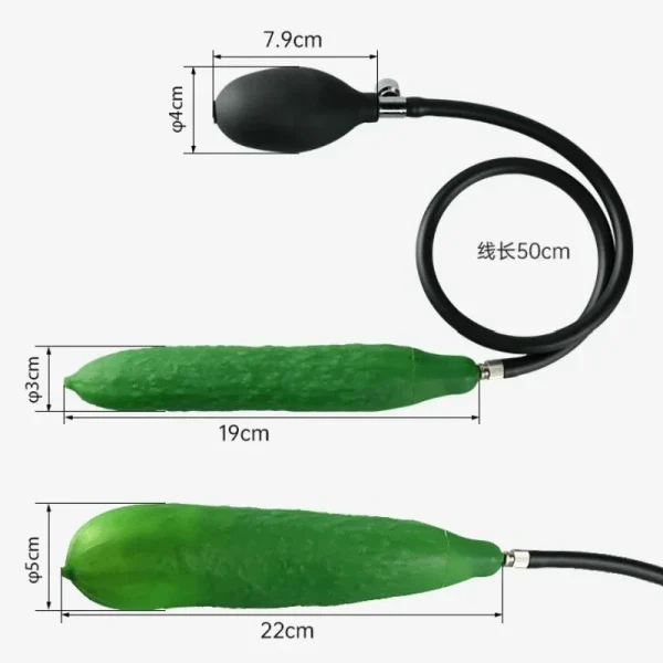 Simulation Cucumber Inflatable Anal Plug BDSM Adult Play Adult Erotic Anal Stimulation Products Male and Female Masturbators 18+ - Image 5
