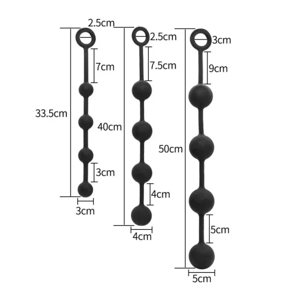 Silicone Oversized Anal Massage Beads Butt Plugs Male and Female Masturbators Alternative Toys Prostate Massagers Adult Products - Image 3