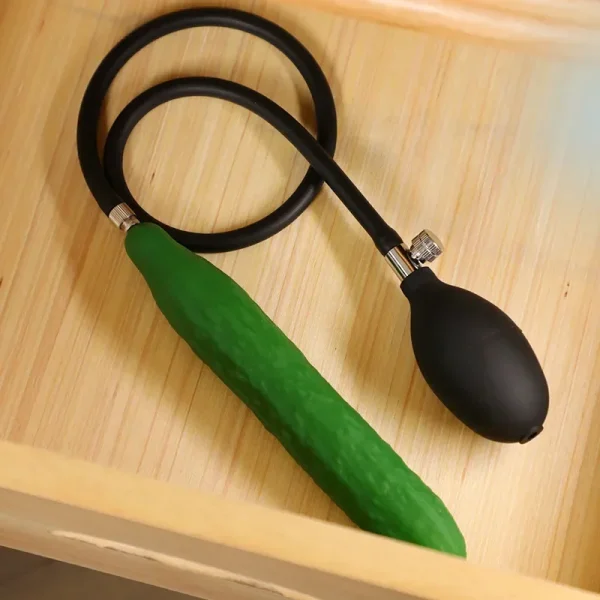 Simulation Cucumber Inflatable Anal Plug BDSM Adult Play Adult Erotic Anal Stimulation Products Male and Female Masturbators 18+ - Image 3