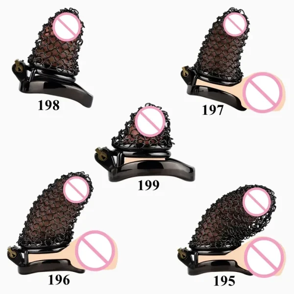 5 Size Cage Available Metal Chastity Cage for Male Mesh Restraint Cock Ring Lock BDSM Penis Device Adults Sex Toys Секс Игрушки - Image 2